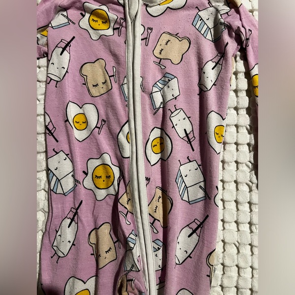 Little Sleepies Pink Breakfast Buddies Zippy - Picture 2 of 3